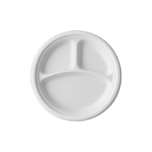 9 Inch 3 Compartment Round Plate